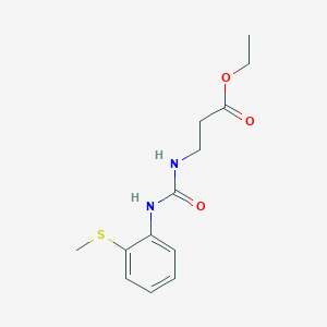 molecular formula C13H18N2O3S B4775345 ETHYL 3-({[2-(METHYLSULFANYL)ANILINO]CARBONYL}AMINO)PROPANOATE 