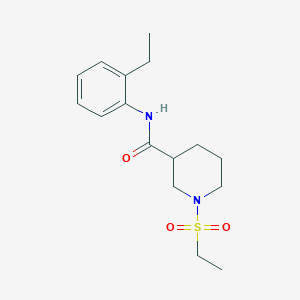 molecular formula C16H24N2O3S B4775385 N-(2-ethylphenyl)-1-(ethylsulfonyl)piperidine-3-carboxamide 