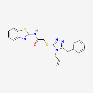 molecular formula C21H19N5OS2 B4775463 N-(1,3-benzothiazol-2-yl)-2-{[5-benzyl-4-(prop-2-en-1-yl)-4H-1,2,4-triazol-3-yl]sulfanyl}acetamide 
