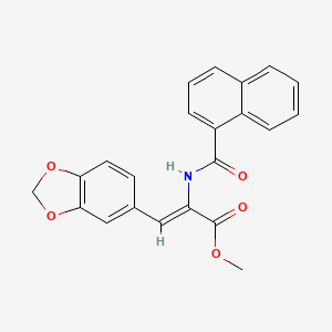 molecular formula C22H17NO5 B4775567 methyl (Z)-3-(1,3-benzodioxol-5-yl)-2-(naphthalene-1-carbonylamino)prop-2-enoate 
