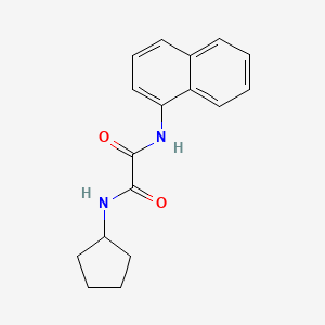 molecular formula C17H18N2O2 B4775656 N-cyclopentyl-N'-naphthalen-1-yloxamide 