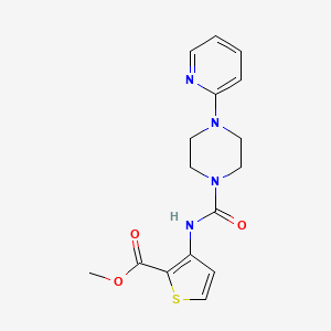 molecular formula C16H18N4O3S B4775753 METHYL 3-({[4-(2-PYRIDYL)PIPERAZINO]CARBONYL}AMINO)-2-THIOPHENECARBOXYLATE 