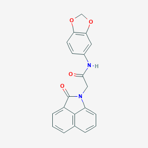 N-Benzo[1,3]dioxol-5-yl-2-(2-oxo-2H-benzo[cd]indol-1-yl)-acetamide