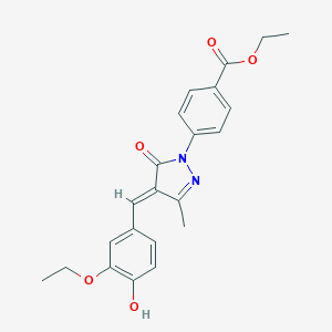 ethyl 4-[4-(3-ethoxy-4-hydroxybenzylidene)-3-methyl-5-oxo-4,5-dihydro-1H-pyrazol-1-yl]benzoate