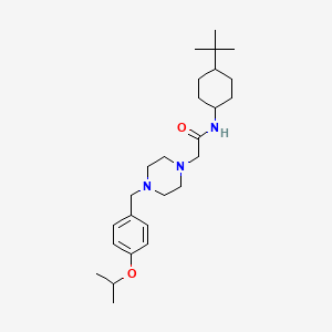 molecular formula C26H43N3O2 B4775861 N-(4-TERT-BUTYLCYCLOHEXYL)-2-(4-{[4-(PROPAN-2-YLOXY)PHENYL]METHYL}PIPERAZIN-1-YL)ACETAMIDE 