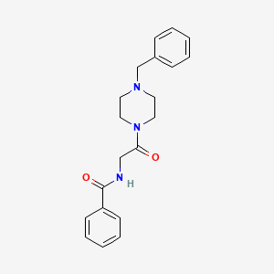 molecular formula C20H23N3O2 B4775958 N-[2-(4-benzylpiperazin-1-yl)-2-oxoethyl]benzamide 