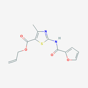 molecular formula C13H12N2O4S B4776033 Prop-2-enyl 2-(2-furylcarbonylamino)-4-methyl-1,3-thiazole-5-carboxylate 