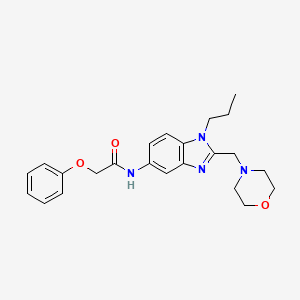 molecular formula C23H28N4O3 B4776305 N-{2-[(MORPHOLIN-4-YL)METHYL]-1-PROPYL-1H-1,3-BENZODIAZOL-5-YL}-2-PHENOXYACETAMIDE 