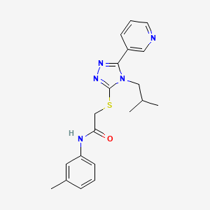 molecular formula C20H23N5OS B4776420 N-(3-methylphenyl)-2-[[4-(2-methylpropyl)-5-pyridin-3-yl-1,2,4-triazol-3-yl]sulfanyl]acetamide 