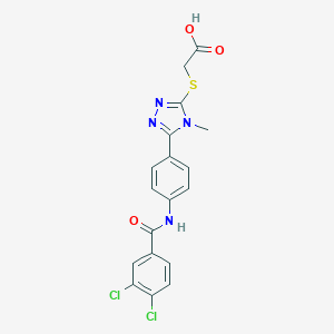 2-[[5-[4-[(3,4-Dichlorobenzoyl)amino]phenyl]-4-methyl-1,2,4-triazol-3-yl]sulfanyl]acetic acid
