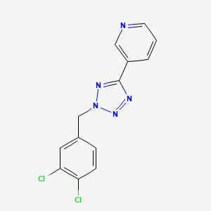 molecular formula C13H9Cl2N5 B4776749 3-{2-[(3,4-DICHLOROPHENYL)METHYL]-2H-1,2,3,4-TETRAZOL-5-YL}PYRIDINE 
