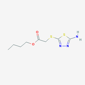 molecular formula C8H13N3O2S2 B4777077 Butyl 2-[(5-amino-1,3,4-thiadiazol-2-yl)sulfanyl]acetate 