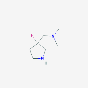 B047772 1-(3-fluoropyrrolidin-3-yl)-N,N-dimethylmethanamine CAS No. 125032-78-2