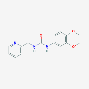 molecular formula C15H15N3O3 B4777339 N-(2,3-DIHYDRO-1,4-BENZODIOXIN-6-YL)-N'-(2-PYRIDYLMETHYL)UREA 