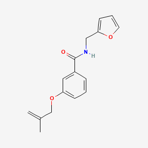 molecular formula C16H17NO3 B4777354 N-(furan-2-ylmethyl)-3-[(2-methylprop-2-en-1-yl)oxy]benzamide 