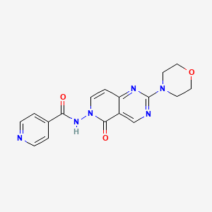 molecular formula C17H16N6O3 B4777379 N-(2-morpholino-5-oxopyrido[4,3-d]pyrimidin-6(5H)-yl)isonicotinamide 