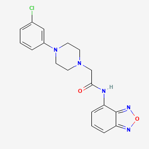 molecular formula C18H18ClN5O2 B4777604 N-(2,1,3-BENZOXADIAZOL-4-YL)-2-[4-(3-CHLOROPHENYL)-1-PIPERAZINYL]ACETAMIDE 
