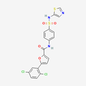 molecular formula C20H13Cl2N3O4S2 B4777641 5-(2,5-dichlorophenyl)-N-[4-(1,3-thiazol-5-ylsulfamoyl)phenyl]furan-2-carboxamide 