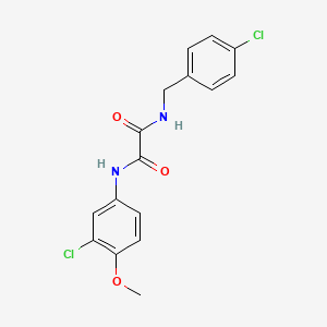 molecular formula C16H14Cl2N2O3 B4777659 N-(3-Chloro-4-methoxyphenyl)-N'-[(4-chlorophenyl)methyl]ethanediamide 