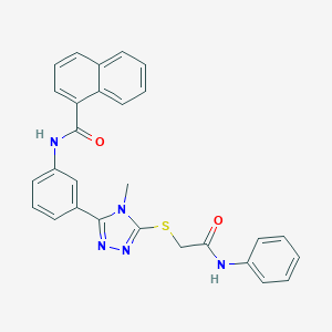 N-[3-[5-(2-anilino-2-oxoethyl)sulfanyl-4-methyl-1,2,4-triazol-3-yl]phenyl]naphthalene-1-carboxamide