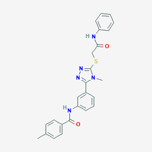 N-[3-[5-(2-anilino-2-oxoethyl)sulfanyl-4-methyl-1,2,4-triazol-3-yl]phenyl]-4-methylbenzamide