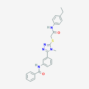 N-[3-[5-[2-(4-ethylanilino)-2-oxoethyl]sulfanyl-4-methyl-1,2,4-triazol-3-yl]phenyl]benzamide