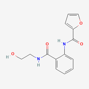 molecular formula C14H14N2O4 B4777872 N-{2-[(2-hydroxyethyl)carbamoyl]phenyl}furan-2-carboxamide 