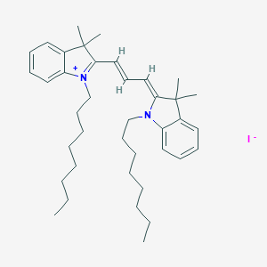 molecular formula C39H57IN2 B047779 (2Z)-2-[(E)-3-(3,3-Dimethyl-1-octylindol-1-ium-2-yl)prop-2-enylidene]-3,3-dimethyl-1-octylindole;iodide CAS No. 123316-86-9