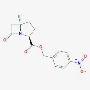 molecular formula C14H14N2O5 B047780 (2S,5R)-7-Oxo-1-azabicyclo[3.2.0]heptane-2-carboxylic acid (4-nitrophenyl)methyl ester CAS No. 112345-98-9