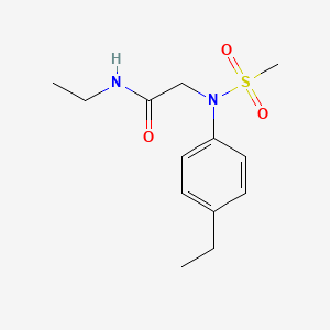 molecular formula C13H20N2O3S B4778054 N-ethyl-2-(4-ethyl-N-methylsulfonylanilino)acetamide 