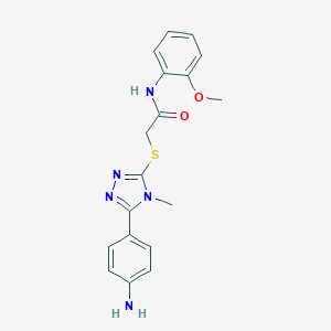 2-{[5-(4-aminophenyl)-4-methyl-4H-1,2,4-triazol-3-yl]sulfanyl}-N-(2-methoxyphenyl)acetamide