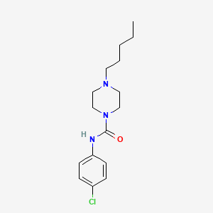 molecular formula C16H24ClN3O B4778098 N-(4-chlorophenyl)-4-pentylpiperazine-1-carboxamide 