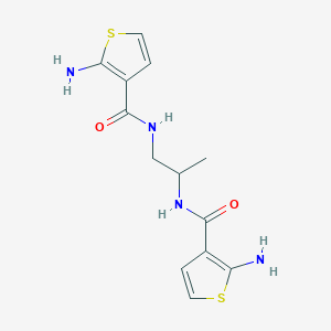 molecular formula C13H16N4O2S2 B4778292 N,N'-propane-1,2-diylbis(2-aminothiophene-3-carboxamide) 
