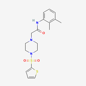 molecular formula C18H23N3O3S2 B4778304 N~1~-(2,3-DIMETHYLPHENYL)-2-[4-(2-THIENYLSULFONYL)PIPERAZINO]ACETAMIDE 