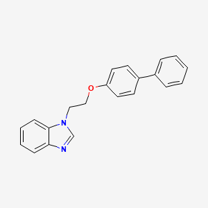 molecular formula C21H18N2O B4778459 1-[2-(4-Phenylphenoxy)ethyl]benzimidazole 