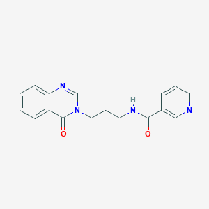 molecular formula C17H16N4O2 B4778460 N-[3-(4-oxo-3(4H)-quinazolinyl)propyl]nicotinamide 