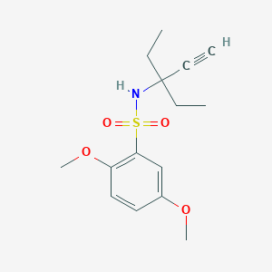 molecular formula C15H21NO4S B4778504 N-(3-ETHYL-1-PENTYN-3-YL)-2,5-DIMETHOXYBENZENESULFONAMIDE 