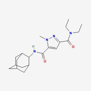 molecular formula C20H30N4O2 B4778515 N-(2-ADAMANTYL)-N,N-DIETHYL-1-METHYL-1H-PYRAZOLE-3,5-DICARBOXAMIDE 