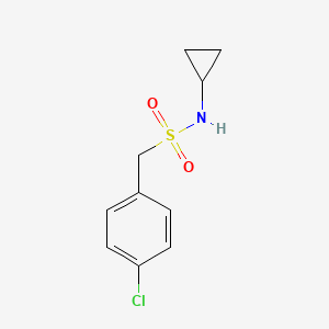 molecular formula C10H12ClNO2S B4778516 1-(4-chlorophenyl)-N-cyclopropylmethanesulfonamide 