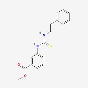molecular formula C17H18N2O2S B4778518 Methyl 3-(2-phenylethylcarbamothioylamino)benzoate 