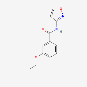 molecular formula C13H14N2O3 B4778622 N-(12-OXAZOL-3-YL)-3-PROPOXYBENZAMIDE 