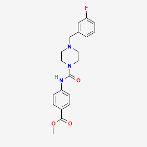 molecular formula C20H22FN3O3 B4778740 METHYL 4-({[4-(3-FLUOROBENZYL)PIPERAZINO]CARBONYL}AMINO)BENZOATE 