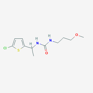 molecular formula C11H17ClN2O2S B4778762 N-[1-(5-chloro-2-thienyl)ethyl]-N'-(3-methoxypropyl)urea 
