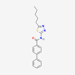 molecular formula C20H21N3OS B4779054 N-(5-PENTYL-1,3,4-THIADIAZOL-2-YL)-[1,1'-BIPHENYL]-4-CARBOXAMIDE 