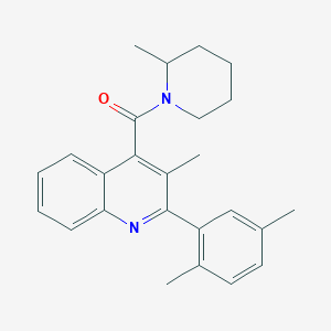 molecular formula C25H28N2O B4779110 [2-(2,5-Dimethylphenyl)-3-methylquinolin-4-yl](2-methylpiperidin-1-yl)methanone 