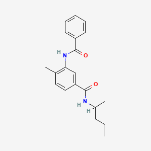 molecular formula C20H24N2O2 B4779207 3-BENZAMIDO-4-METHYL-N-(PENTAN-2-YL)BENZAMIDE 
