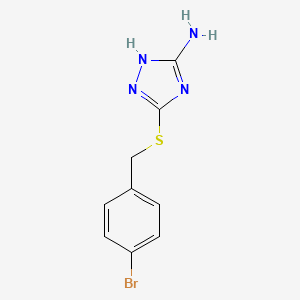 molecular formula C9H9BrN4S B4779213 5-(4-Bromo-benzylsulfanyl)-2H-[1,2,4]triazol-3-ylamine 