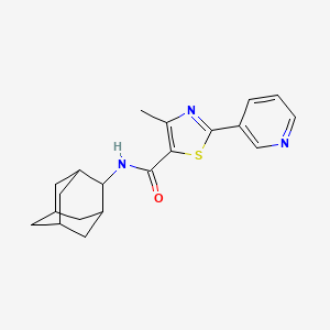 molecular formula C20H23N3OS B4779478 N-(2-ADAMANTYL)-4-METHYL-2-(3-PYRIDYL)-1,3-THIAZOLE-5-CARBOXAMIDE 