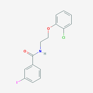 molecular formula C15H13ClINO2 B4779644 N-[2-(2-chlorophenoxy)ethyl]-3-iodobenzamide 