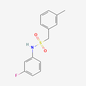 molecular formula C14H14FNO2S B4780042 N-(3-fluorophenyl)-1-(3-methylphenyl)methanesulfonamide 
